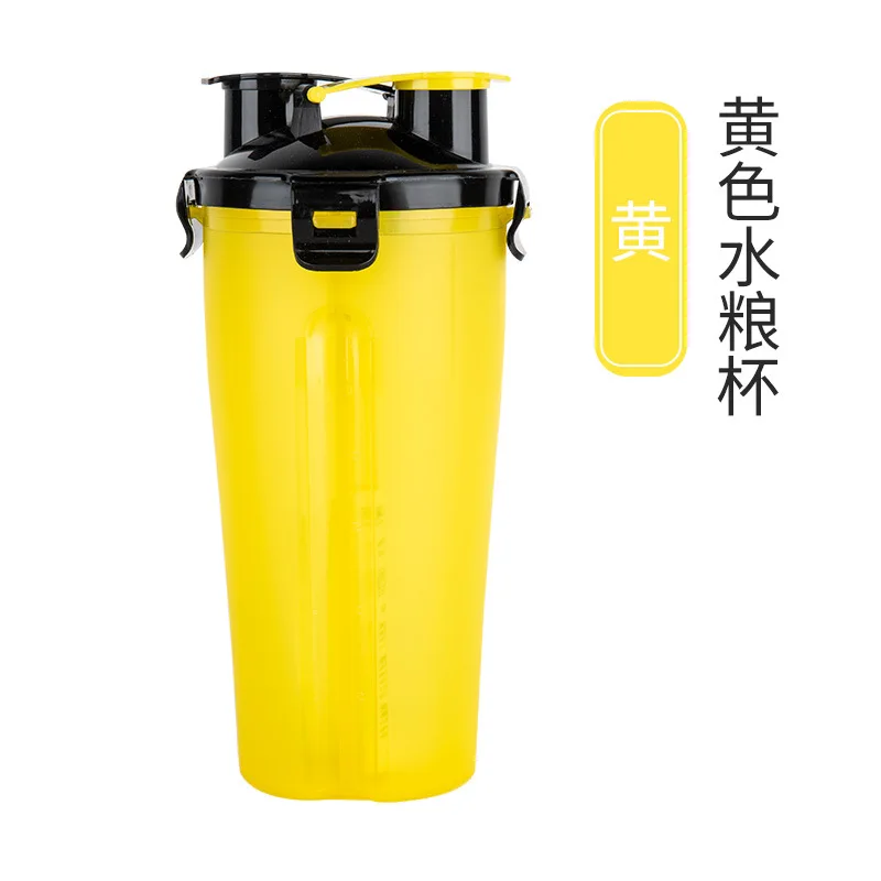 2 IN 1 Dog Travel Water Bottle Collapsible Pet Food Container Portable Dog Drinker for Cats Food Bowl Outdoor Double Used Bowls