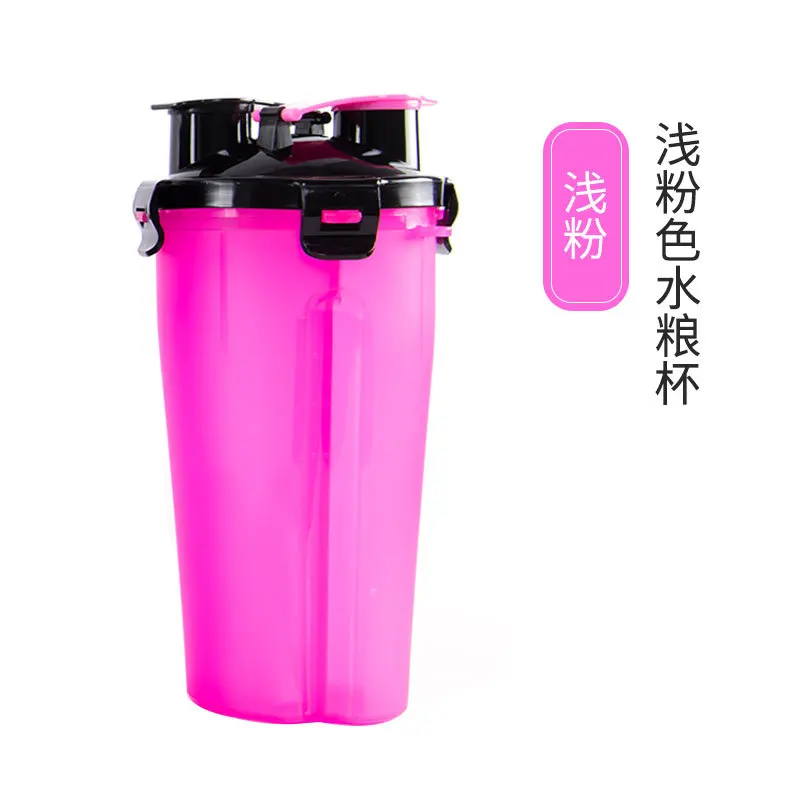 2 IN 1 Dog Travel Water Bottle Collapsible Pet Food Container Portable Dog Drinker for Cats Food Bowl Outdoor Double Used Bowls