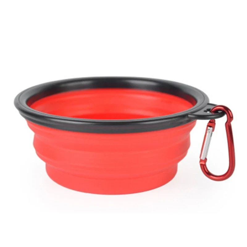 Pet Dog 2 in 1 Bottle Pet Feeder Dog Water Bottle Collapsible Folding Bowl Travel Outdoor Food Water Storage For Cat Dog Bowl