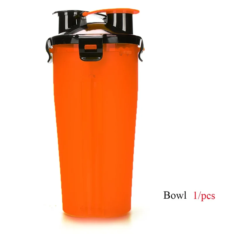Pet Dog 2 in 1 Bottle Pet Feeder Dog Water Bottle Collapsible Folding Bowl Travel Outdoor Food Water Storage For Cat Dog Bowl