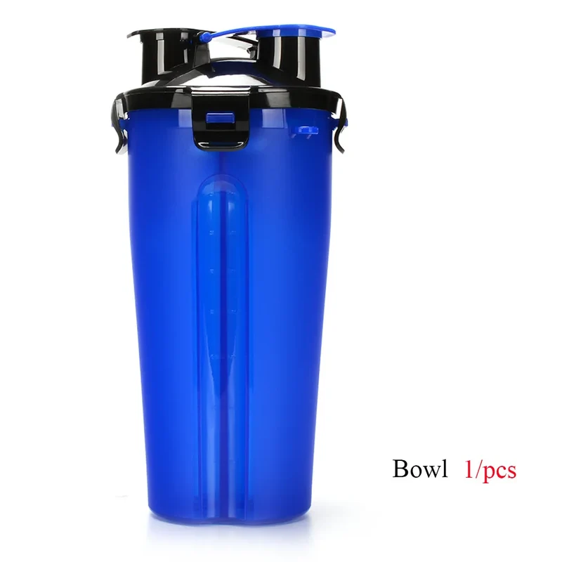 Pet Dog 2 in 1 Bottle Pet Feeder Dog Water Bottle Collapsible Folding Bowl Travel Outdoor Food Water Storage For Cat Dog Bowl