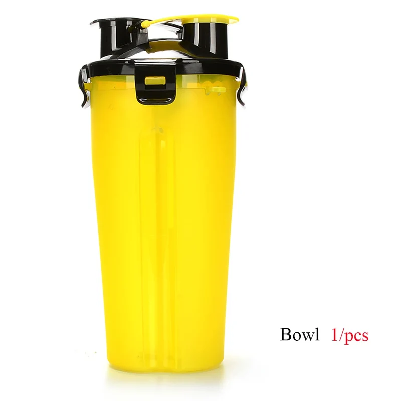 Pet Dog 2 in 1 Bottle Pet Feeder Dog Water Bottle Collapsible Folding Bowl Travel Outdoor Food Water Storage For Cat Dog Bowl