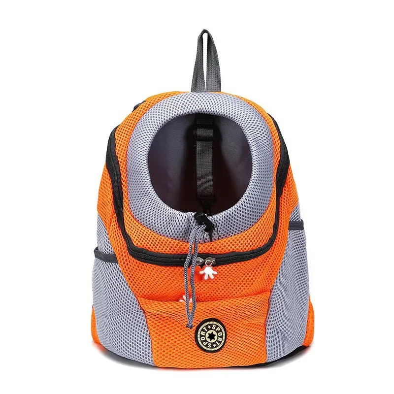 New Dog Pet Backpack Carrier Travel Bag Front Pack Breathable Adjustable with Safety Reflective Strips for Hiking Outdoor Cats