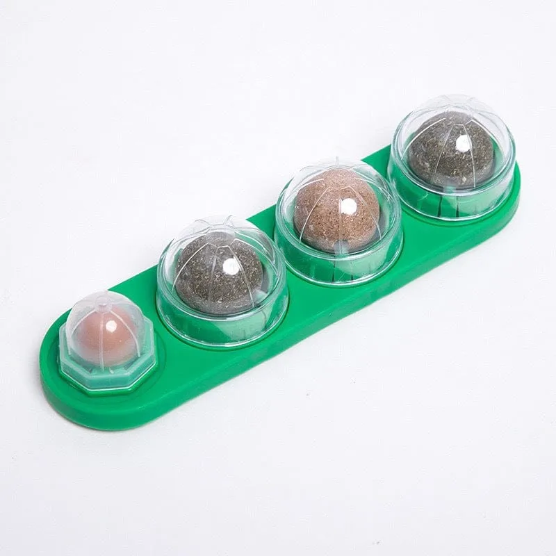 Catnip & Silvervine Cat Toy Balls – 4PCS