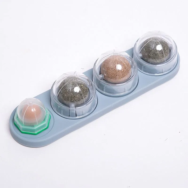 Catnip & Silvervine Cat Toy Balls – 4PCS