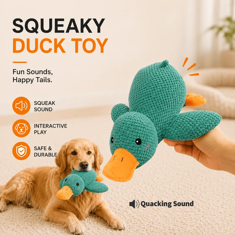 Squeaky Low-Quack Duck Toy