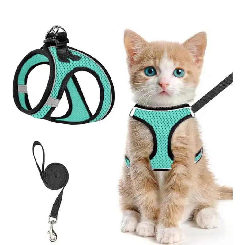 Breathable Adjustable Pet Harness & Leash Set