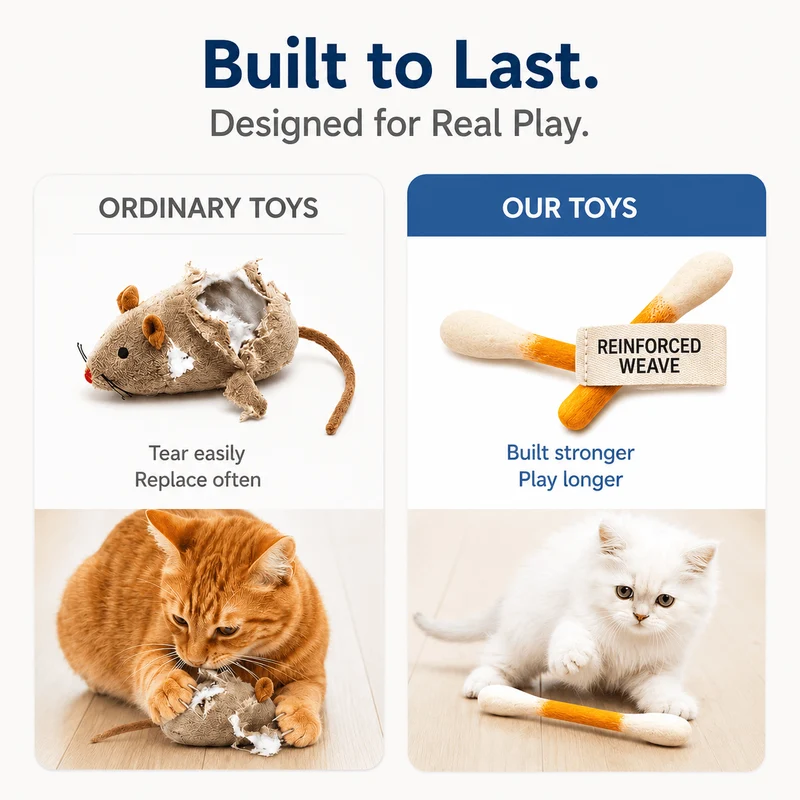 Giant Q Tip Cat Toy with Catnip (6PCS)