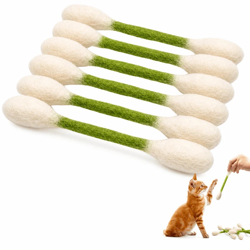 Giant Q Tip Cat Toy with Catnip (6PCS)