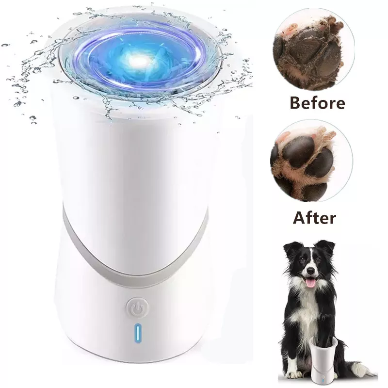 Automatic Dog Paws Cleaner Pet Foot Washer Cup Portable Paw Cleaner For Small and Medium-sized Dogs With Soft Silicone Bristles