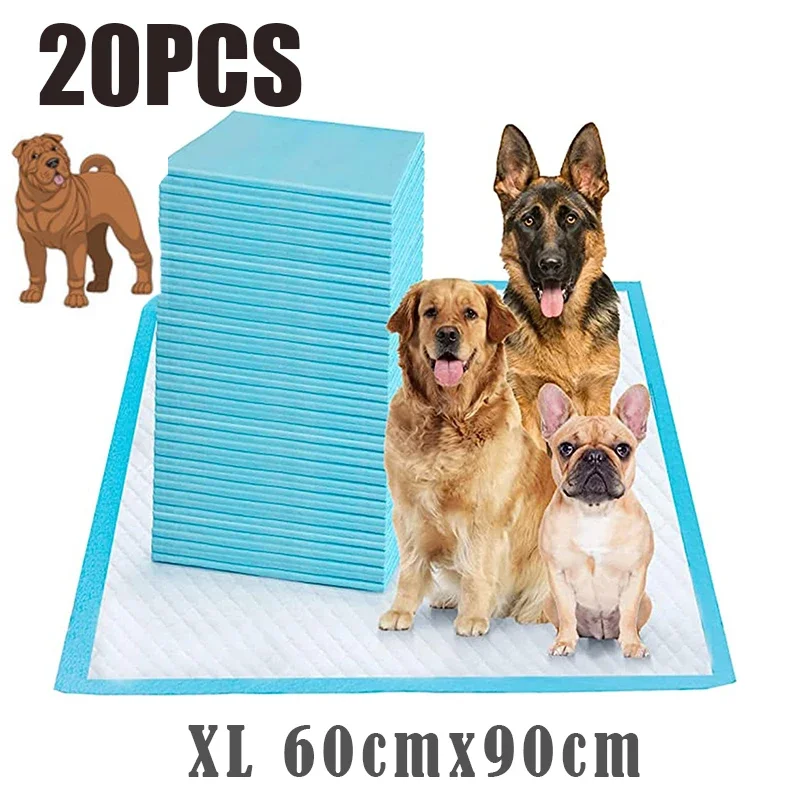 120PCS Thickened Absorbent Dog Puppy Training Pads Pet Disposable Diapers Cat Dog Pee Pads Leak-Proof Pet Urine Mat Quick Dry