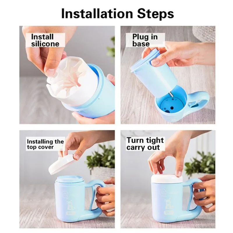 Pet Dog Paw Cleaner Cup Soft Silicone Foot Washer Clean Dog Paws One Click Manual Quick Feet Wash Cleaner Outdoor Portable