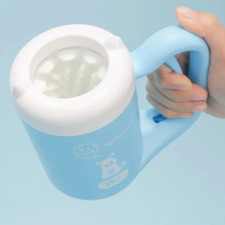 Pet Dog Paw Cleaner Cup Soft Silicone Foot Washer Clean Dog Paws One Click Manual Quick Feet Wash Cleaner Outdoor Portable