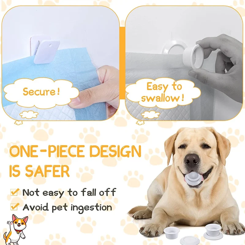 12Pcs Wall Pee Pad Holder Dog Potty Training Pad Holder Sticky Pee Pad Wall Clip for Hanging Pee Pad Dog Training Pad
