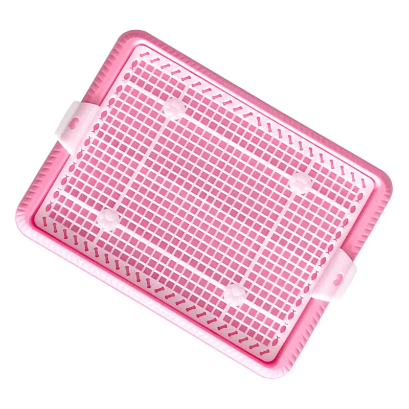 Dog Litter Boxes Indoor Outdoor Dog Potty Tray Toilet Puppy Pee Pad Holder Mesh Training Tray for Small Size Dogs