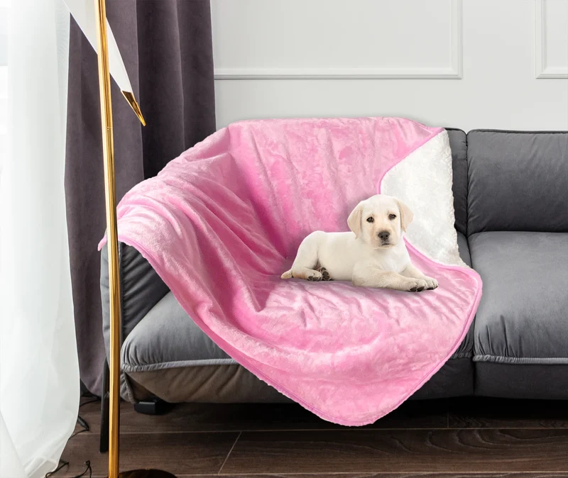 Bucephalus Waterproof Dog Blankets, Reversible Soft Pet Blankets Washable for Couch Protection, Pee Proof Blankets for Dog,Cat