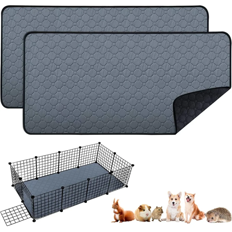 Pet Dog Guinea Pig Cage Liners Washable Guinea Pig Pee Pads Waterproof Reusable & Anti Slip Guinea Pig Bedding Fast and Super