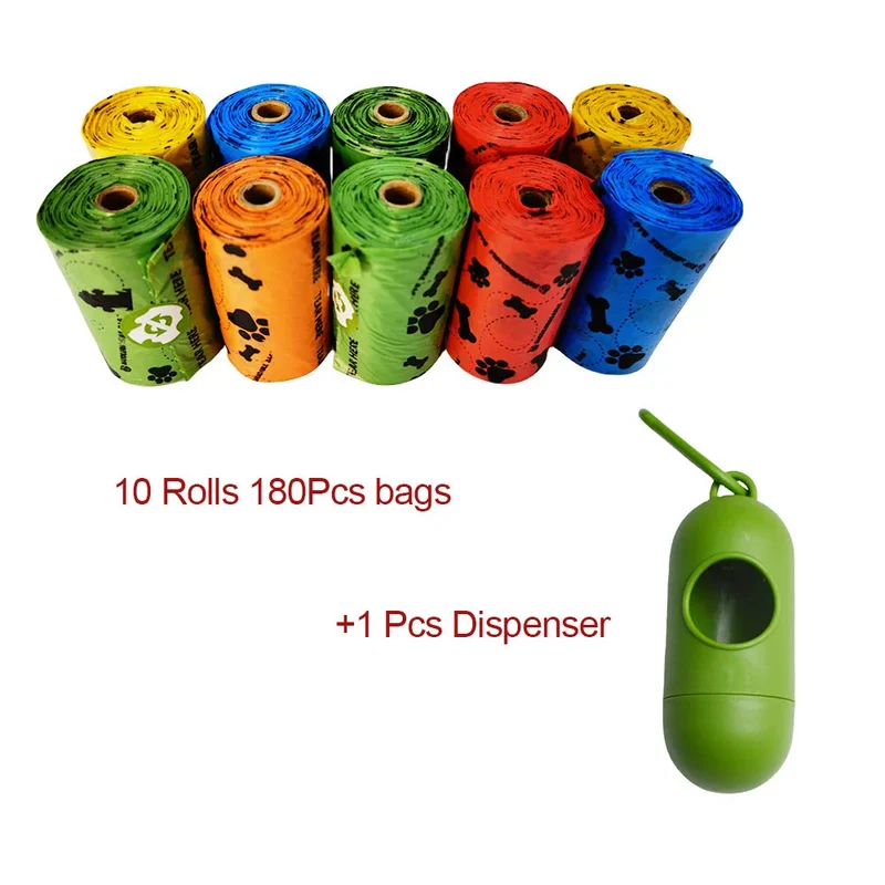 Thick Biodegradable Pet Poop Bags Disposable Dog Waste Collector Garbage Puppy With Pooper Bag Rolls Outdoor Clean Up Leak Proof