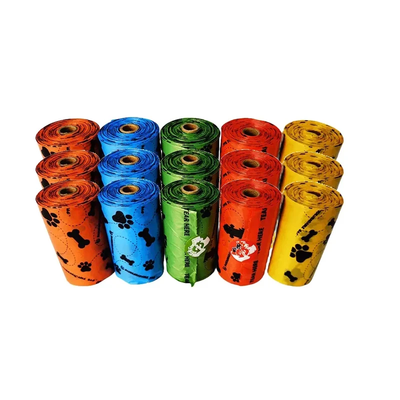 Thick Biodegradable Pet Poop Bags Disposable Dog Waste Collector Garbage Puppy With Pooper Bag Rolls Outdoor Clean Up Leak Proof