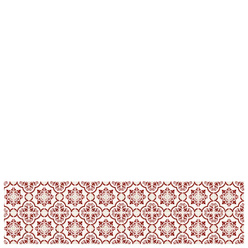 Vinyl hall runner mat "Estoril" red