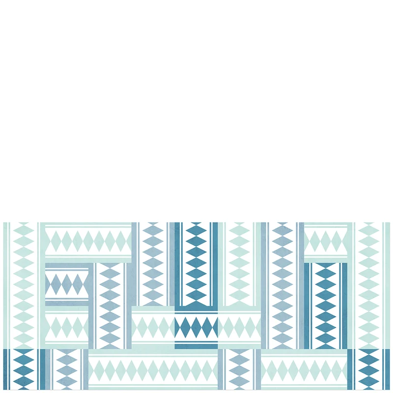 Vinyl kitchen mat "turquoise tiles" wide