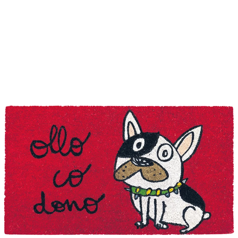Doormat "ollo co dono" red