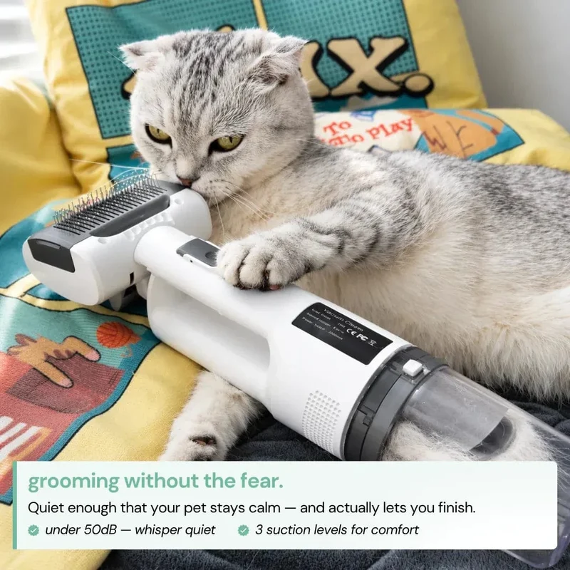 Pet Grooming Vacuum Brush