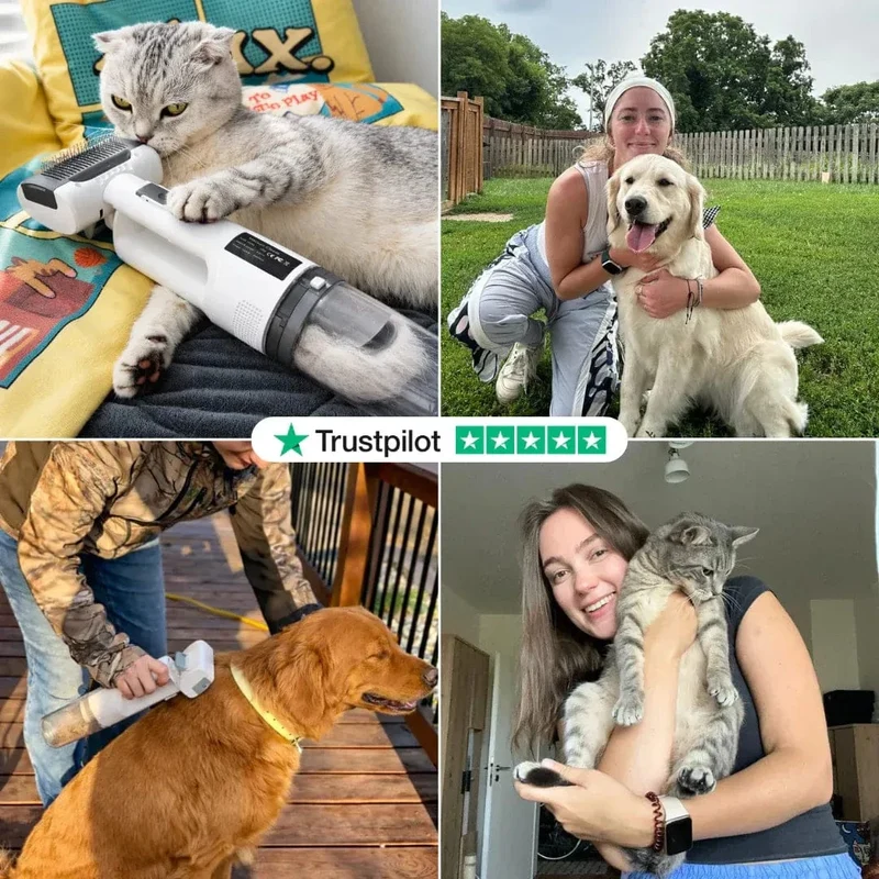 Pet Grooming Vacuum Brush
