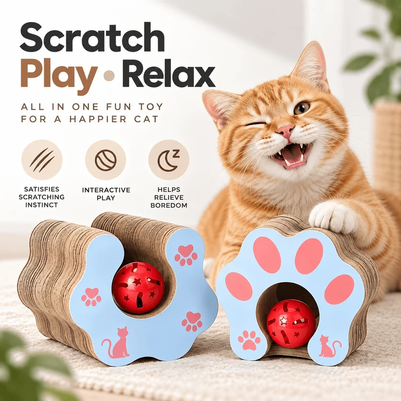 Interactive Honeycomb Cat Scratcher Lounge