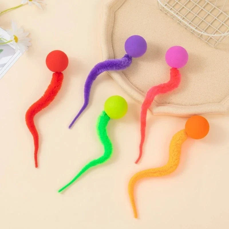 Colorful Bouncing Ball Cat Toys (5 Pack)