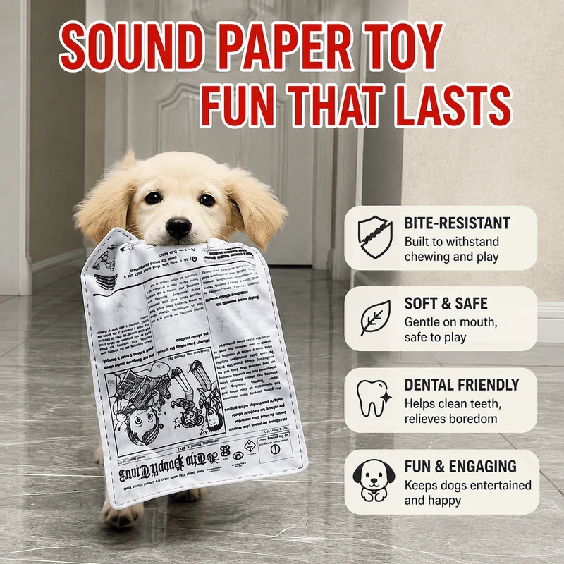 Crinkle Newspaper Dog Toy