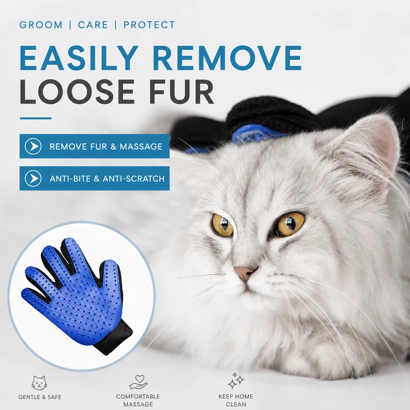 Pet Hair Remover Glove - 1 Pair