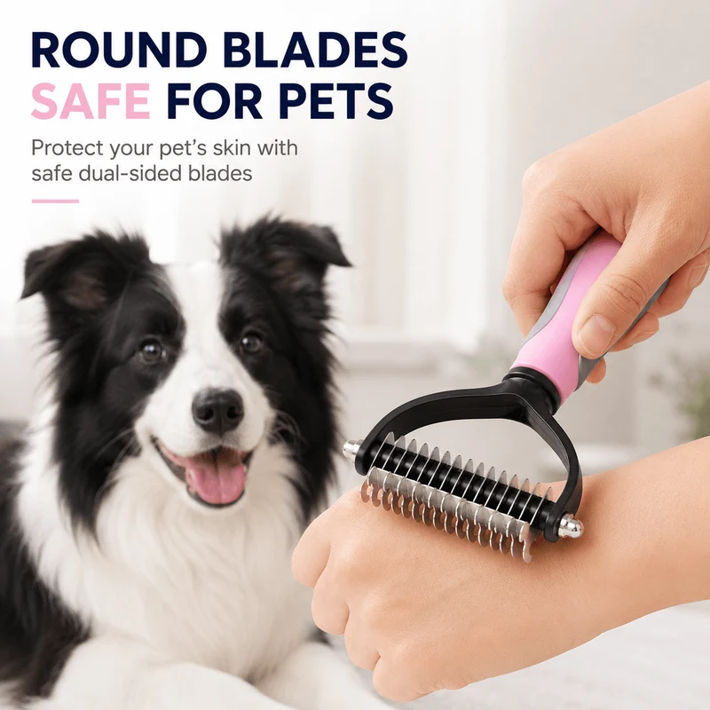 2-Pack Dog Grooming Comb Set – Large & Small Shedding & Detangling Tools