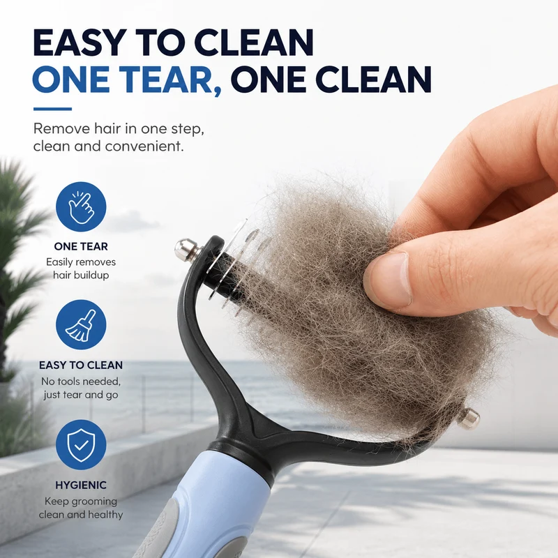 2-Pack Dog Grooming Comb Set – Large & Small Shedding & Detangling Tools