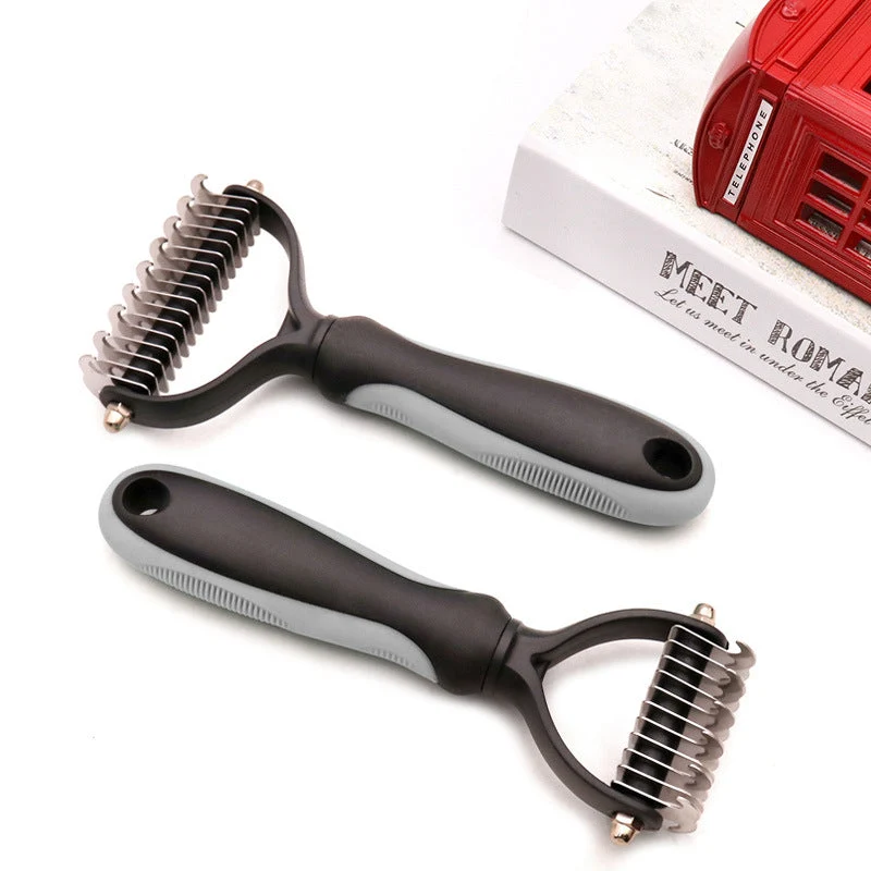 2-Pack Dog Grooming Comb Set – Large & Small Shedding & Detangling Tools