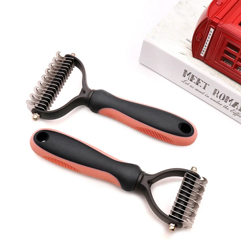 2-Pack Dog Grooming Comb Set – Large & Small Shedding & Detangling Tools