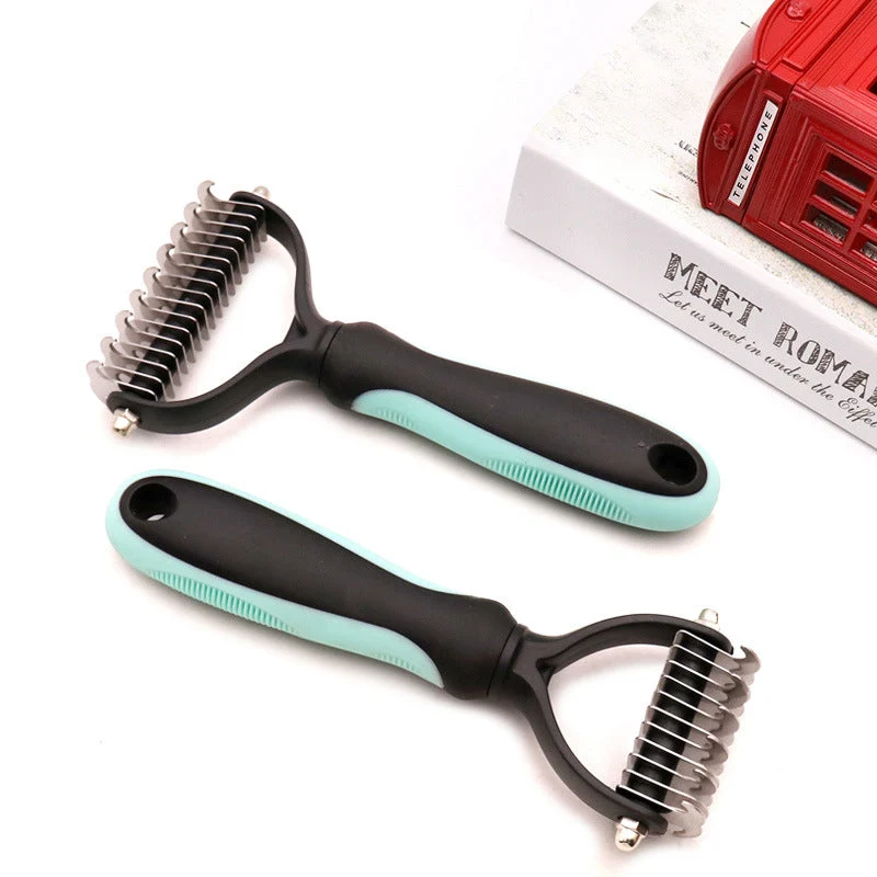 2-Pack Dog Grooming Comb Set – Large & Small Shedding & Detangling Tools
