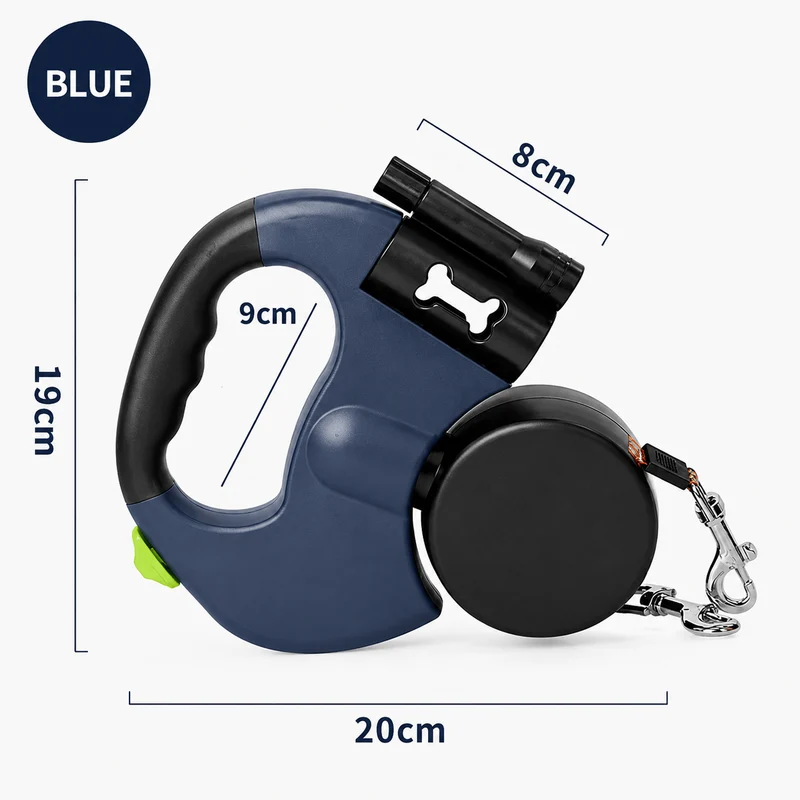 Tangle-Free Two-in-One Retractable Dog Leash