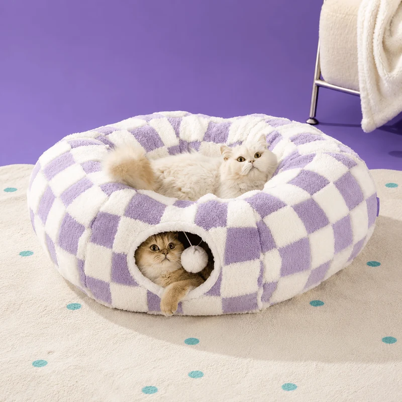Washable Cat Tunnel Bed For Dogs & Cats