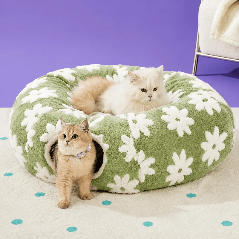 Washable Cat Tunnel Bed For Dogs & Cats