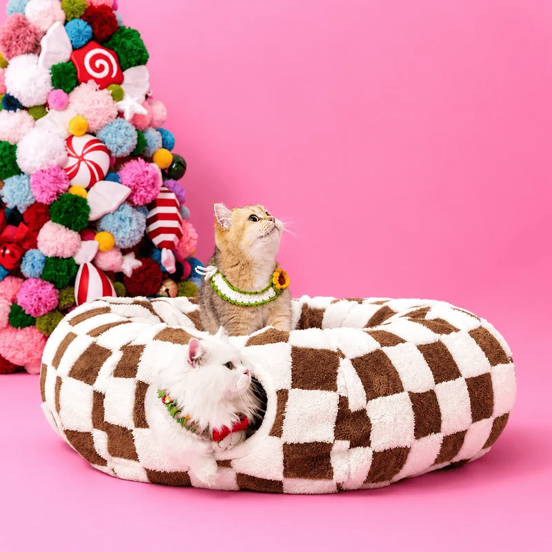 Washable Cat Tunnel Bed For Dogs & Cats