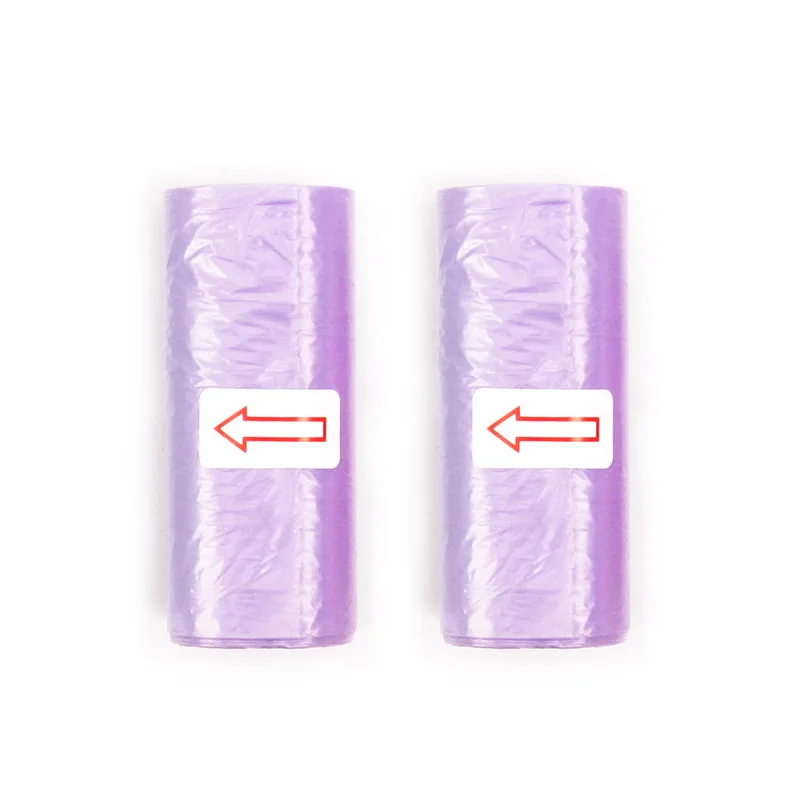 5-15 Roll Pet Poop Bags Disposable Dog Waste Collector Garbage Puppy With Paw Prints Pooper Bag Small Rolls Outdoor Clean