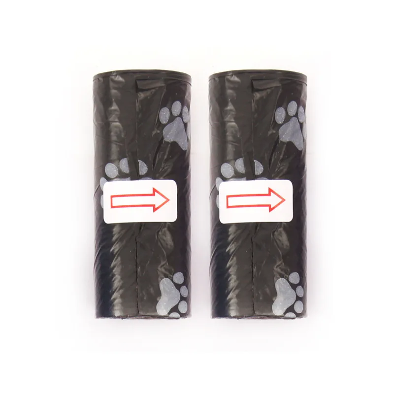 5-15 Roll Pet Poop Bags Disposable Dog Waste Collector Garbage Puppy With Paw Prints Pooper Bag Small Rolls Outdoor Clean