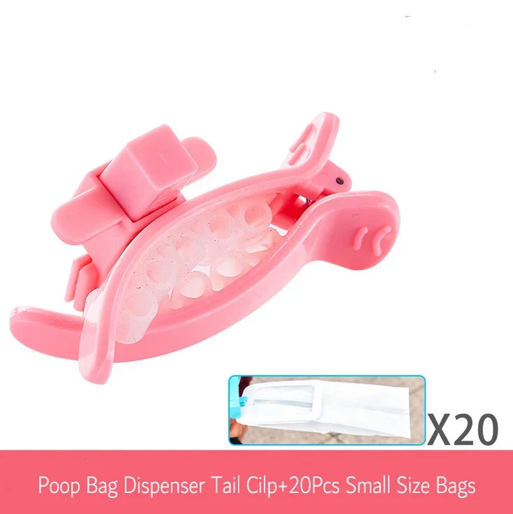 Automatic Pooper Scooper Carrier Dog Poop Bag Holder Hands Free Tail Clip Pet Waste Bag Dispenser Puppy Toilet Cleaning Supplies