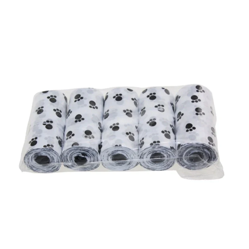 5 Roll Biodegradable Pet Dog Poop Bag Zero Waste Dog Pooper Bags Dispenser Pets Disposable Products For Dogs Litter Poop Bag