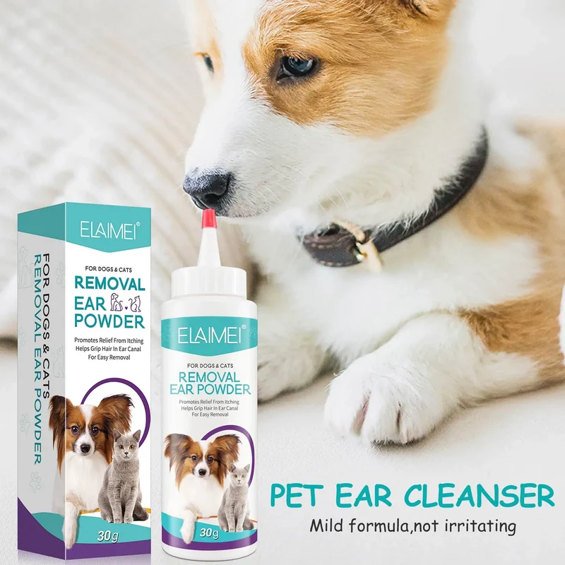 Cat & Dog Ear Cleaner Hair Removal Ear Powder For Dogs Cats Pet Health Care For Iammation Prone Ears Daily