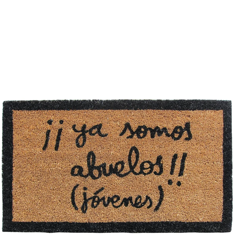 Doormat "ya somos abuelos (jóvenes)" brown