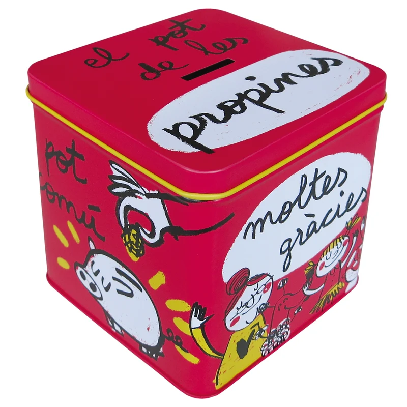 Metal coin box "el pot de les propines"