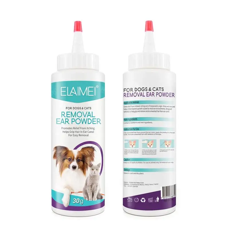 Dog Ear Powder Healthy Safe Ear Wash Powder Cleaning Supplies Ear Cleaner Odor Removal Pet Accessories For Dogs Cats Bunnies