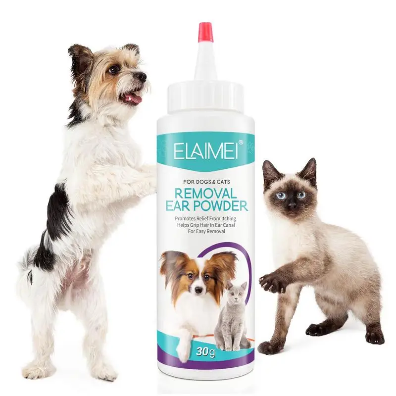 Dog Ear Powder Healthy Safe Ear Wash Powder Cleaning Supplies Ear Cleaner Odor Removal Pet Accessories For Dogs Cats Bunnies